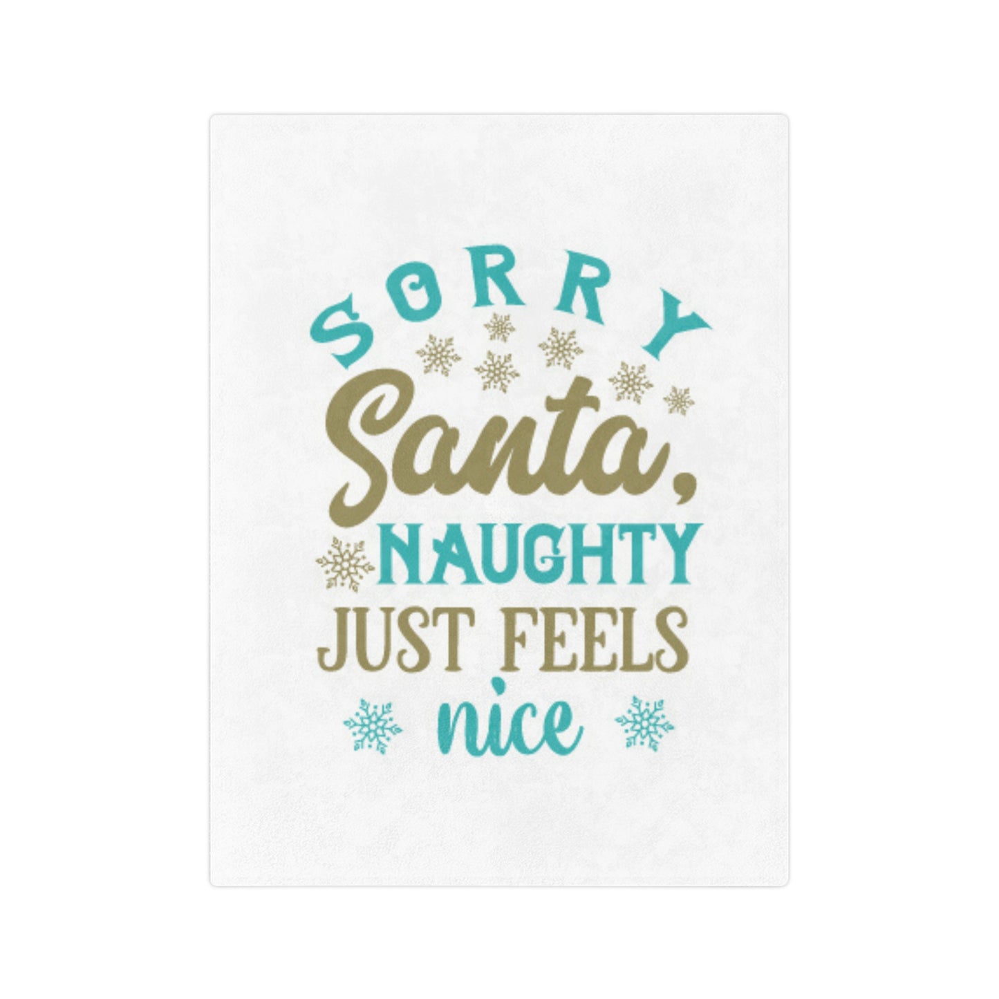 Naughty Feels Nice 1-Velveteen Microfiber Blanket (White)