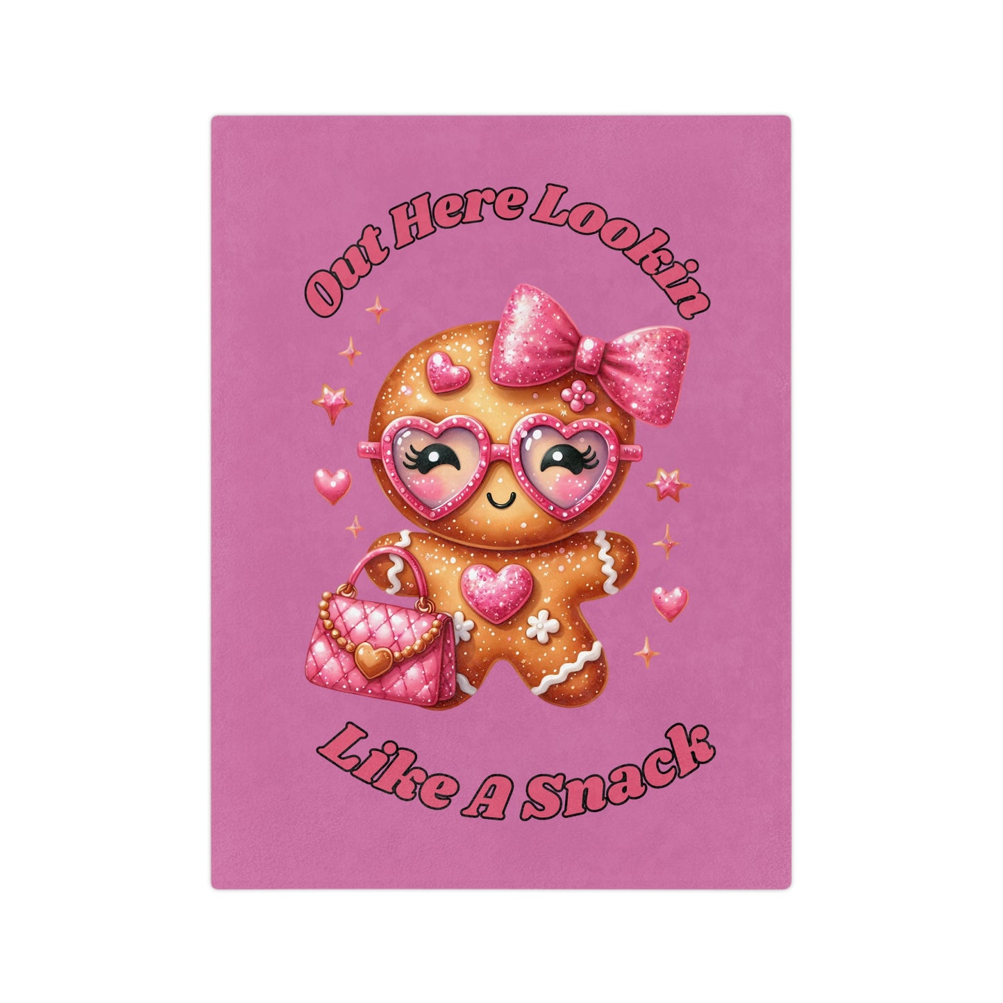 Lookin Like A Snack 1-Velveteen Microfiber Blanket (Lt Pink)