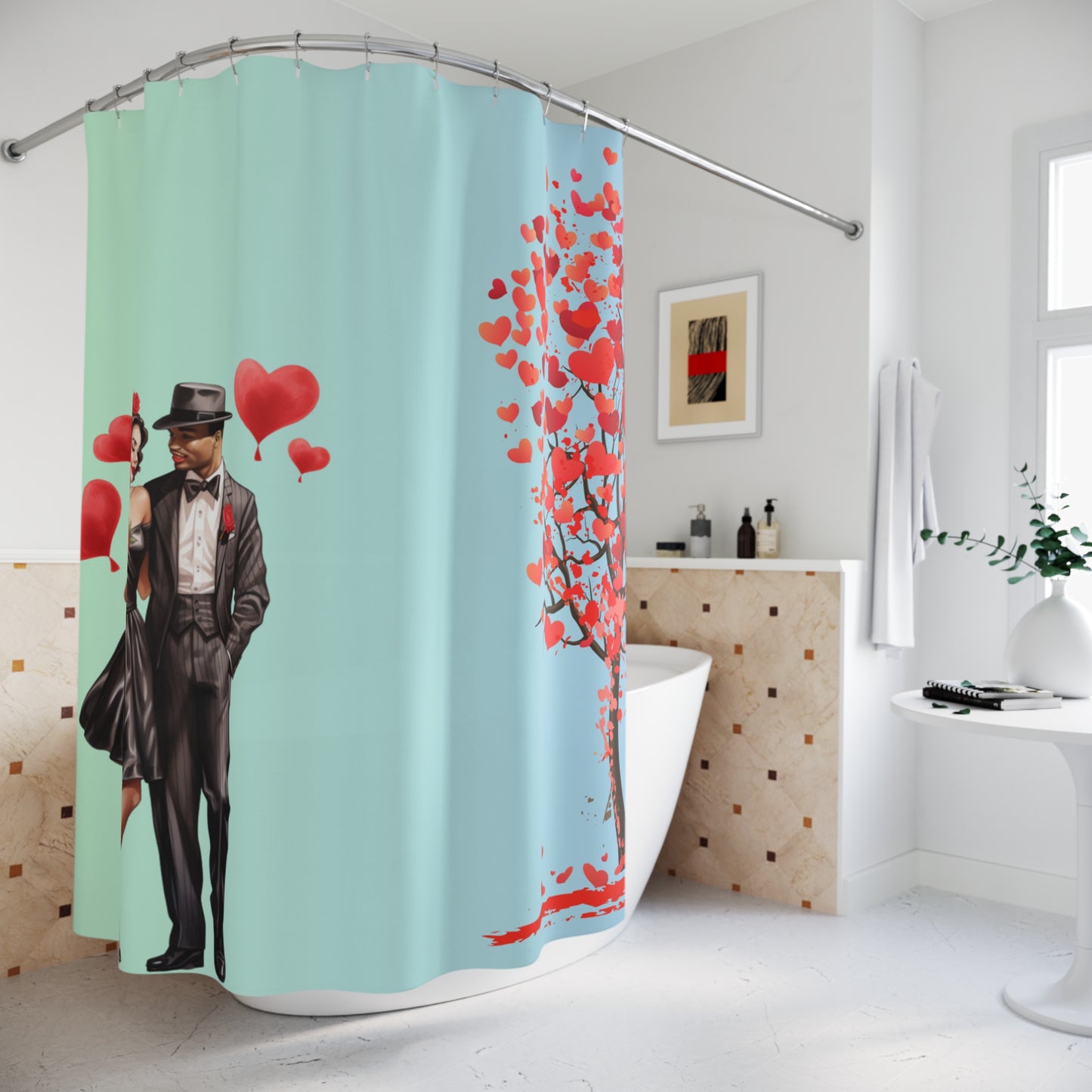 Love Stroll-Shower Curtains