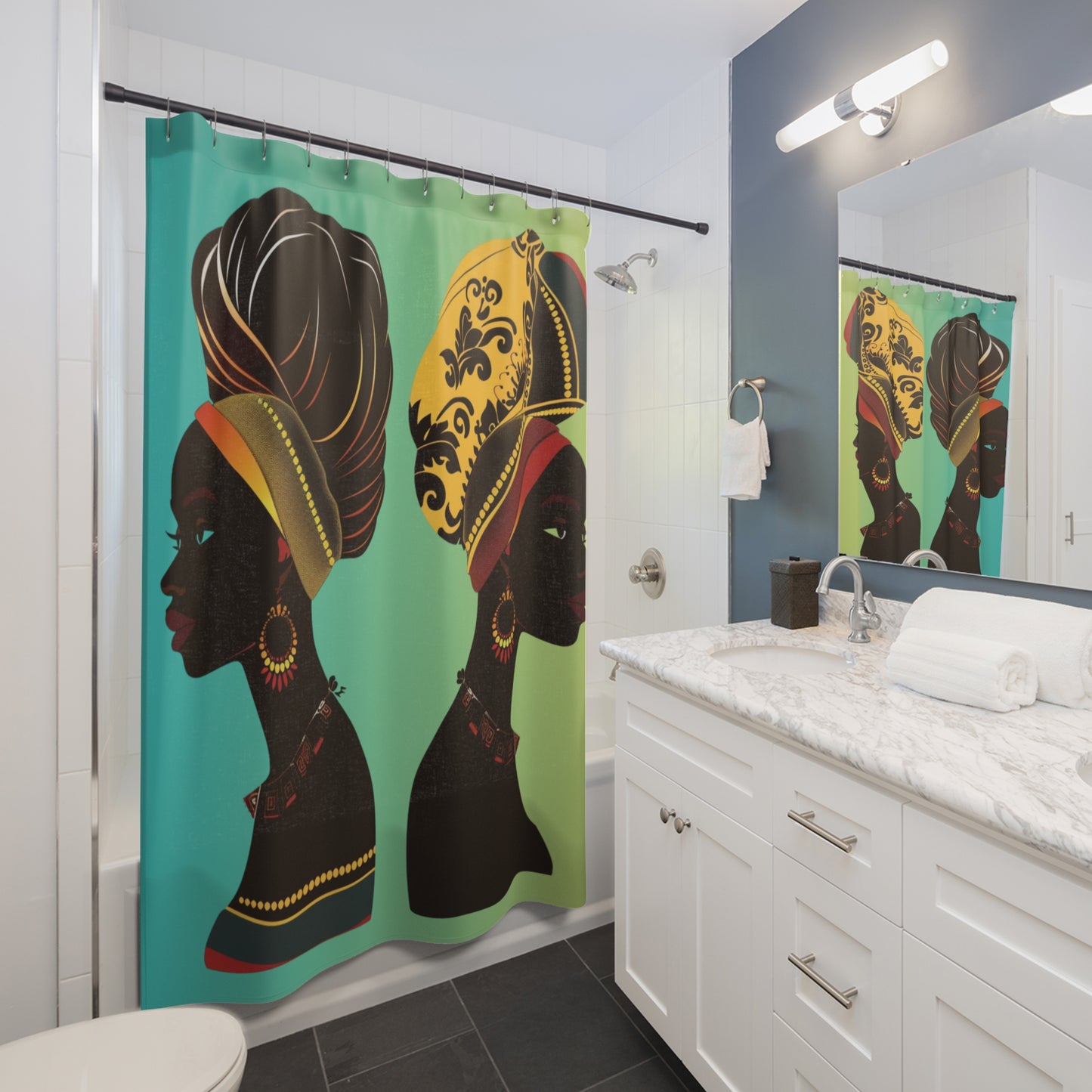 Queen 4-Shower Curtains