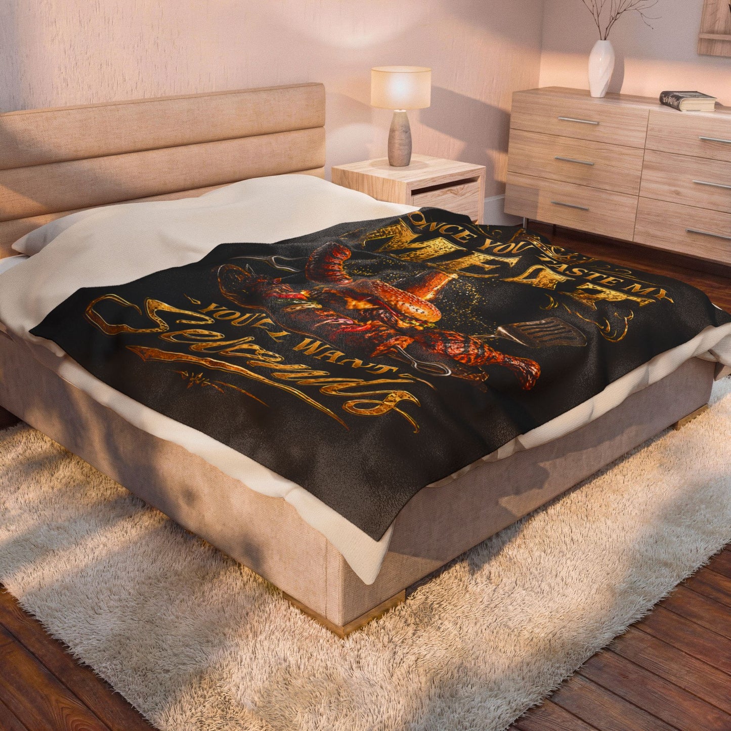 “Once You Taste My Meat You’ll Want Seconds” Cozy Throw