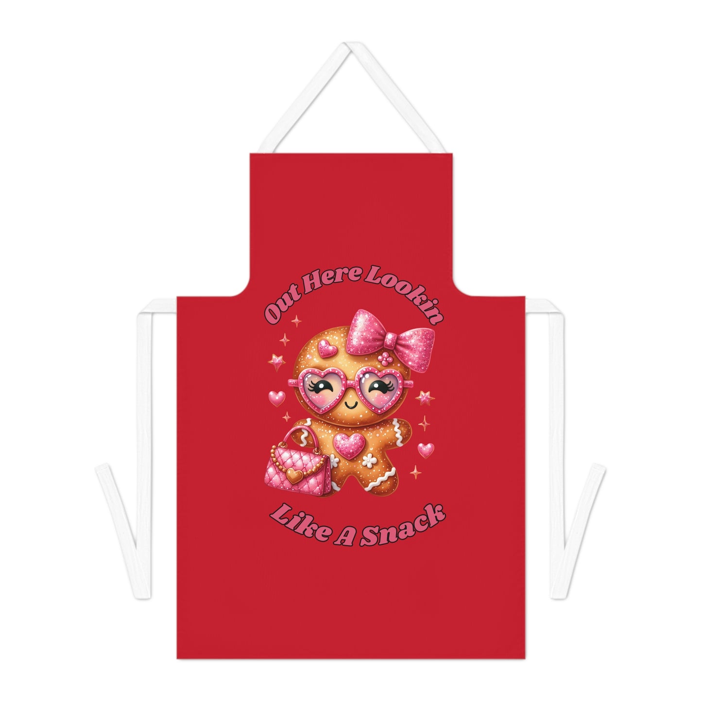 Lookin Like A Snack-Adult Apron (AOP) (Dk Red)