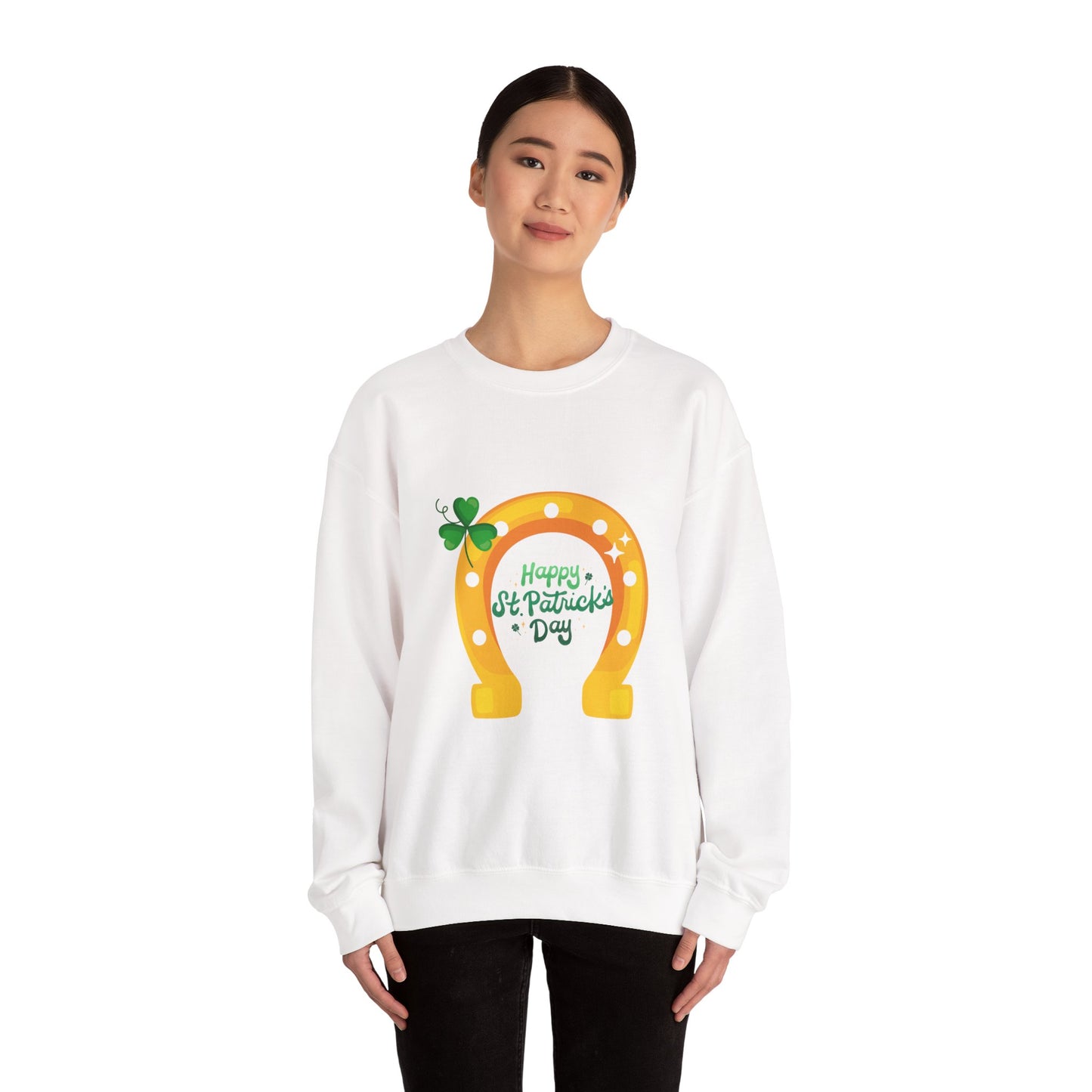 Happy St. Patrick's Day Horseshoe Sweatshirt