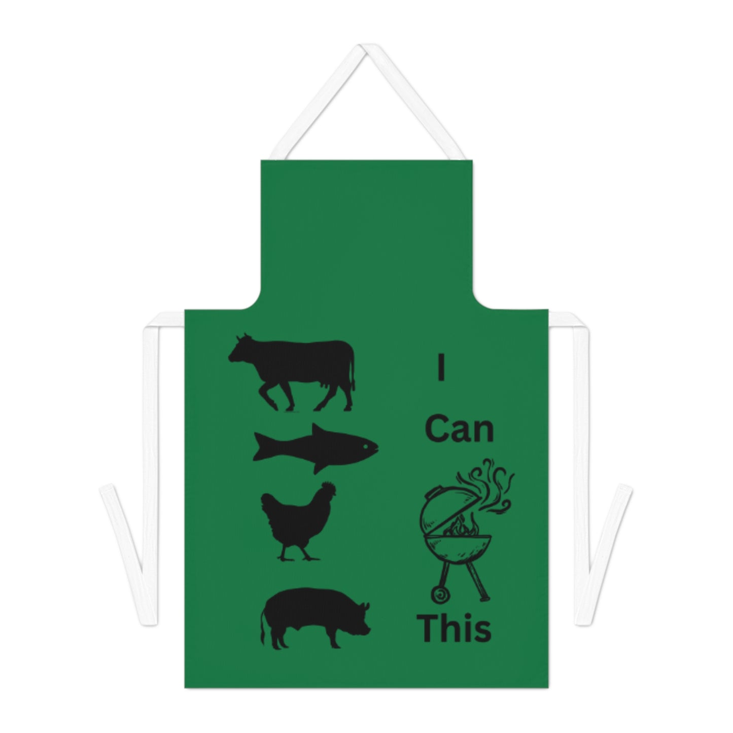 I Can Grill-Green-Black- Apron