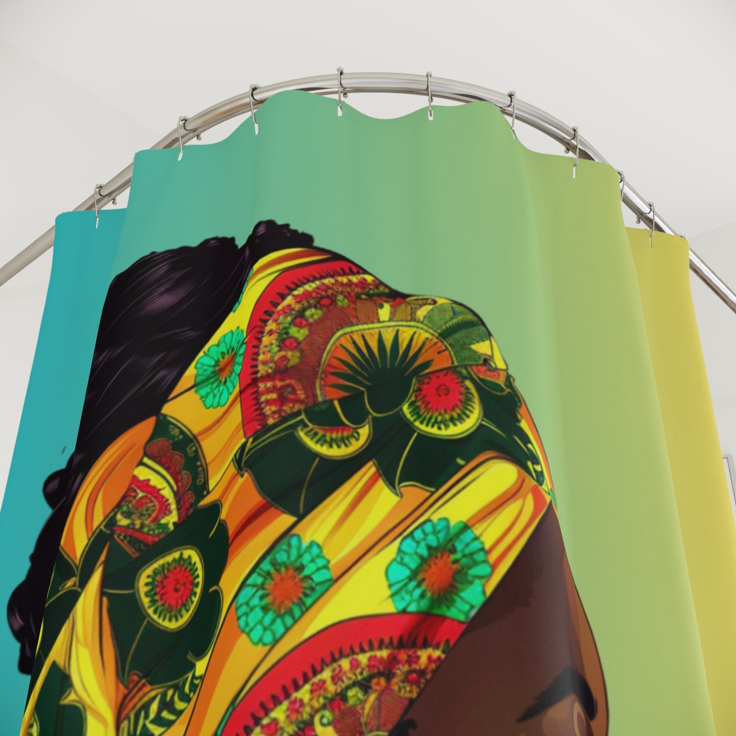 Sunflower Queen Shower Curtain - Colorful Floral Design for Modern Bathrooms