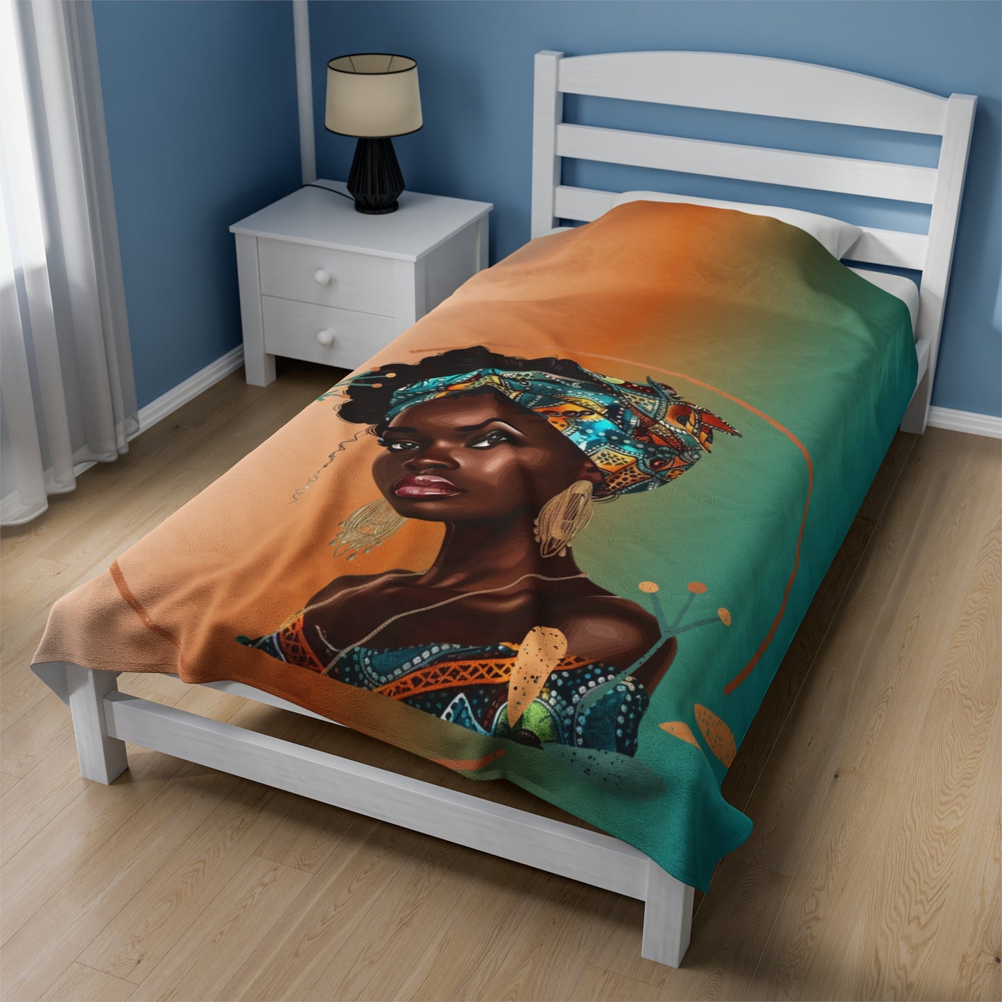 Teal-Velveteen Plush Blanket