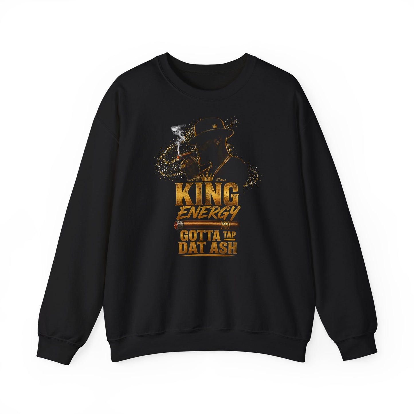"King Energy" Vintage Cigar Lounge Graphic-Crewneck Sweatshirt