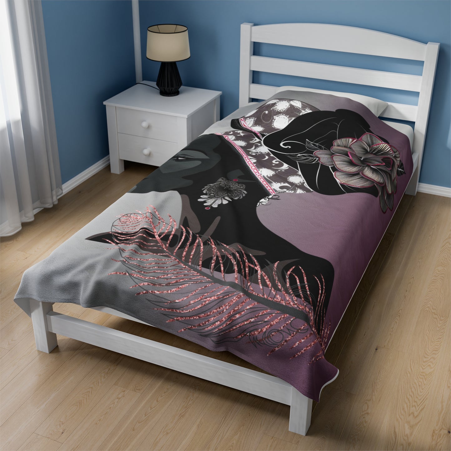 Feather-Velveteen Plush Blanket