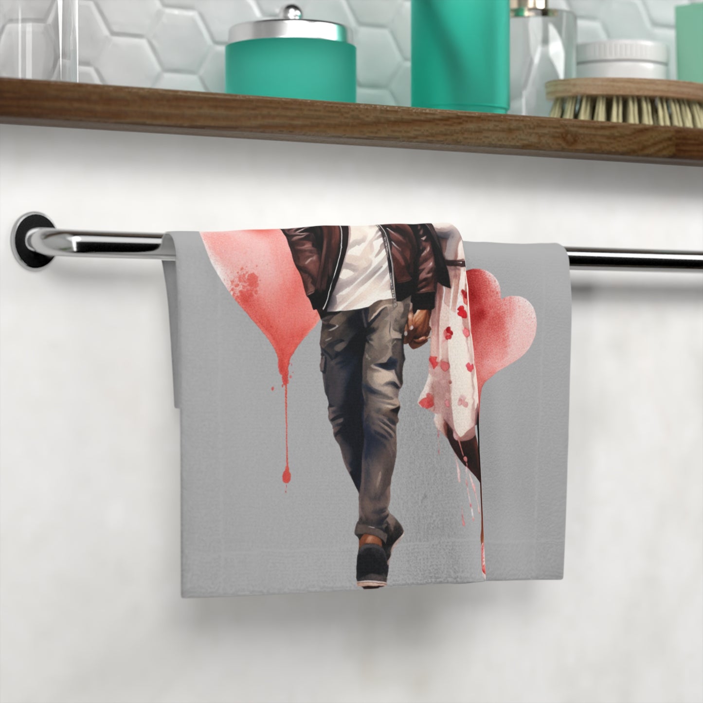 Two Hearts-Face Towel