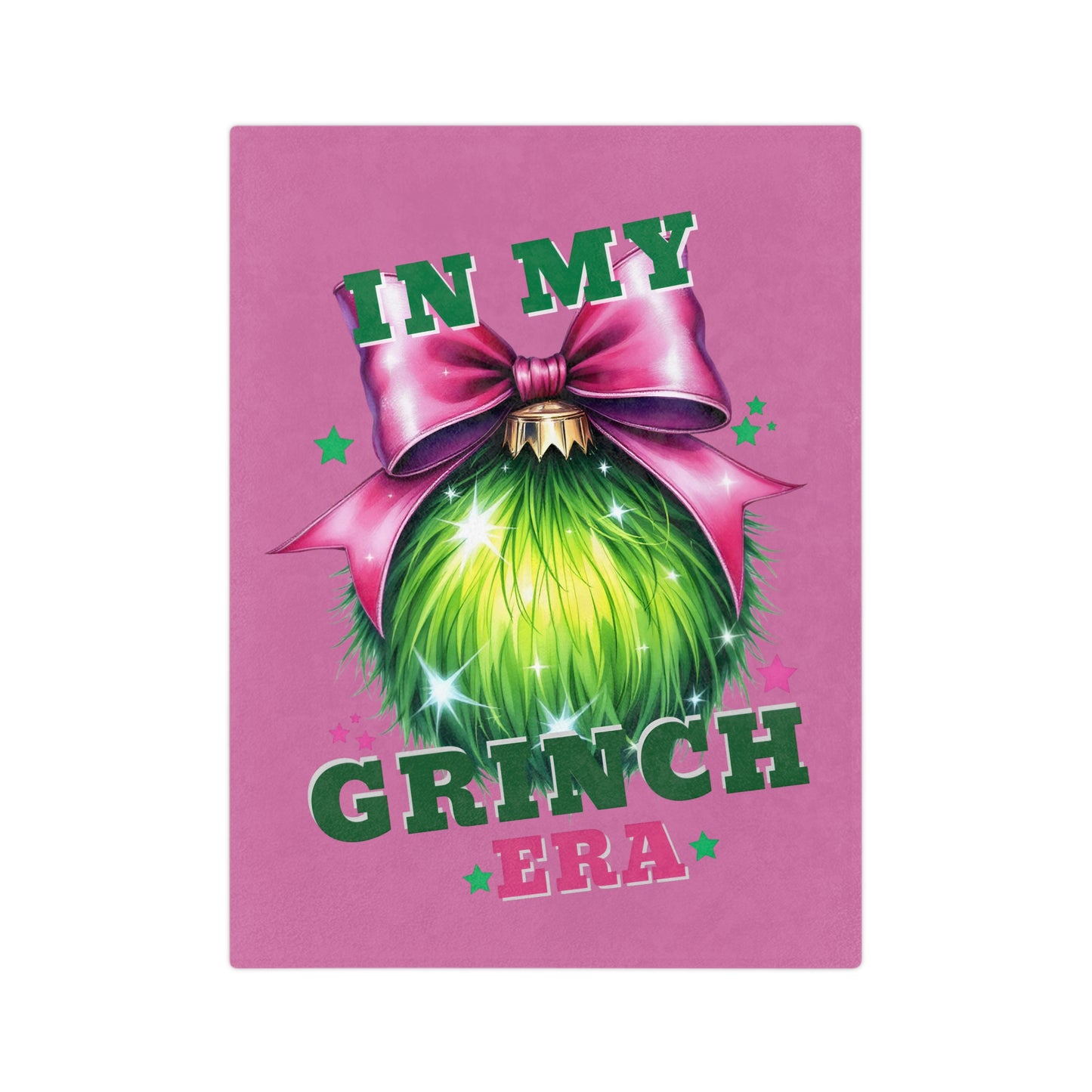 In My Grinch Era-Velveteen Microfiber Blanket (Lt Purple)