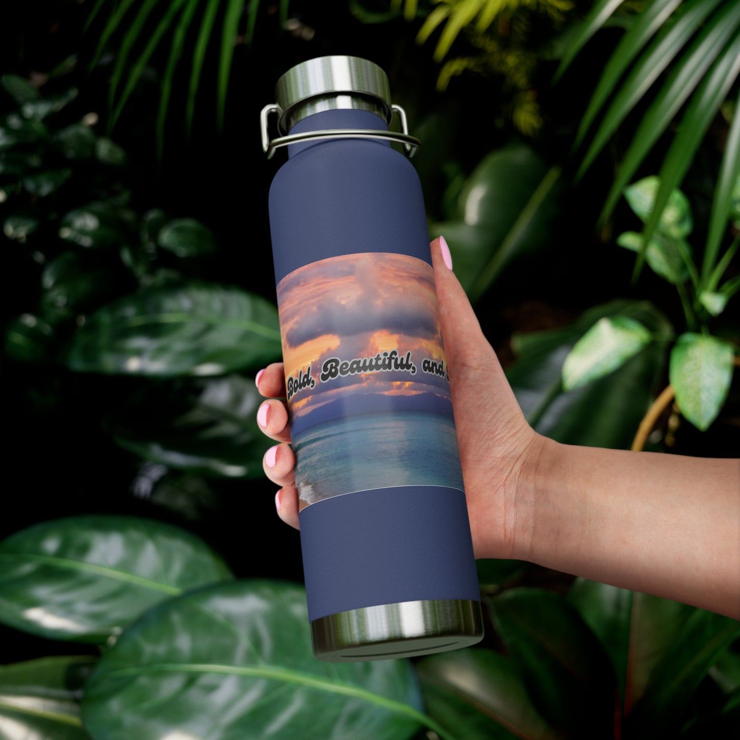 Bold & Beautiful Insulated 22 oz Water Bottle