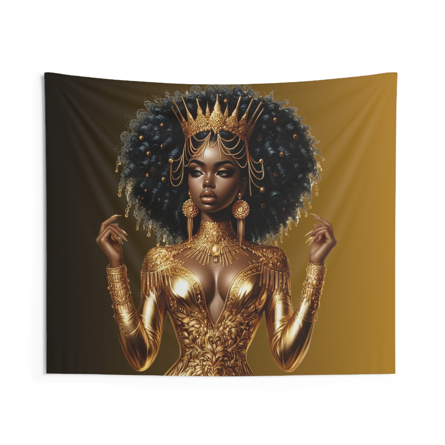 Golden Goddess Indoor Wall Tapestry - Regal Home Decor