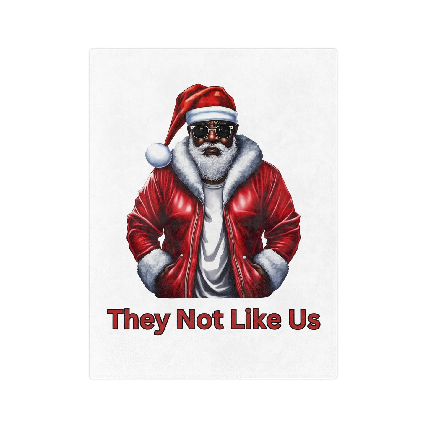 They Not Like Us-Velveteen Microfiber Blanket (White)