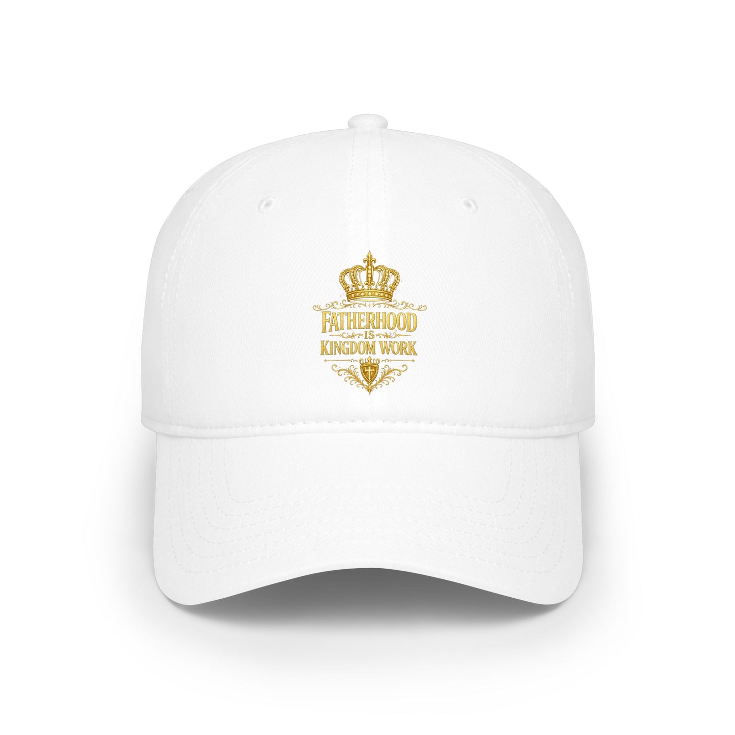 Fatherhood Crown Baseball Cap — "Fatherhood: Kingdom Work" Embroidered Dad Hat