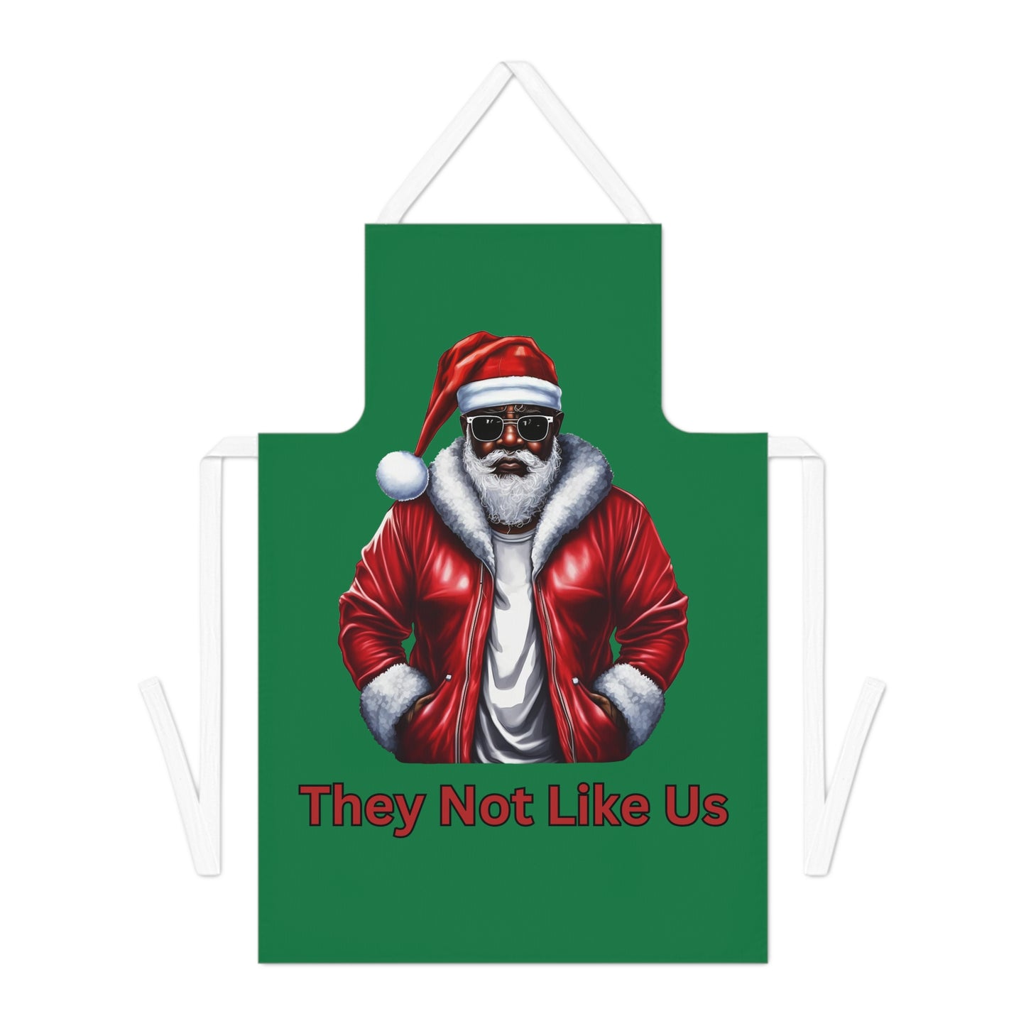 They Not Like Us-Adult Apron (AOP) (Dk Green)