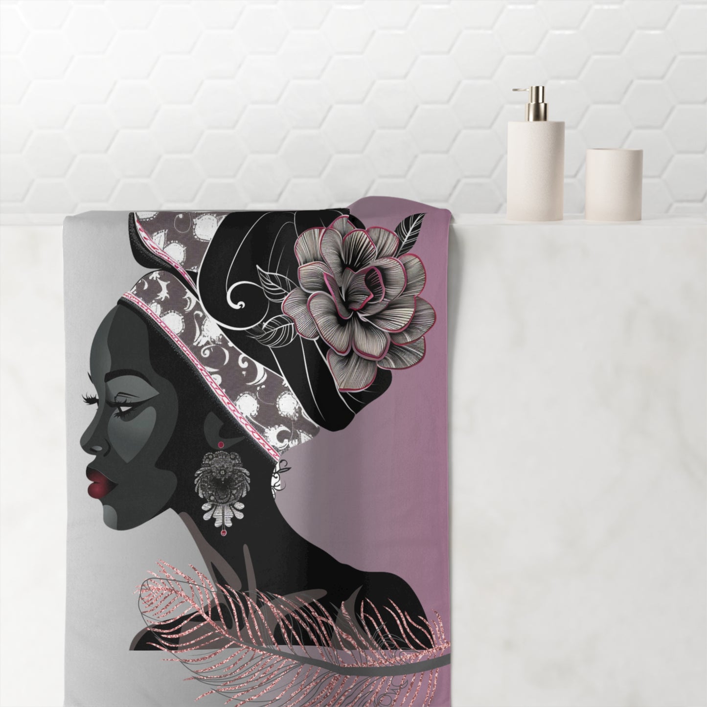 Feather-Mink-Cotton Towel