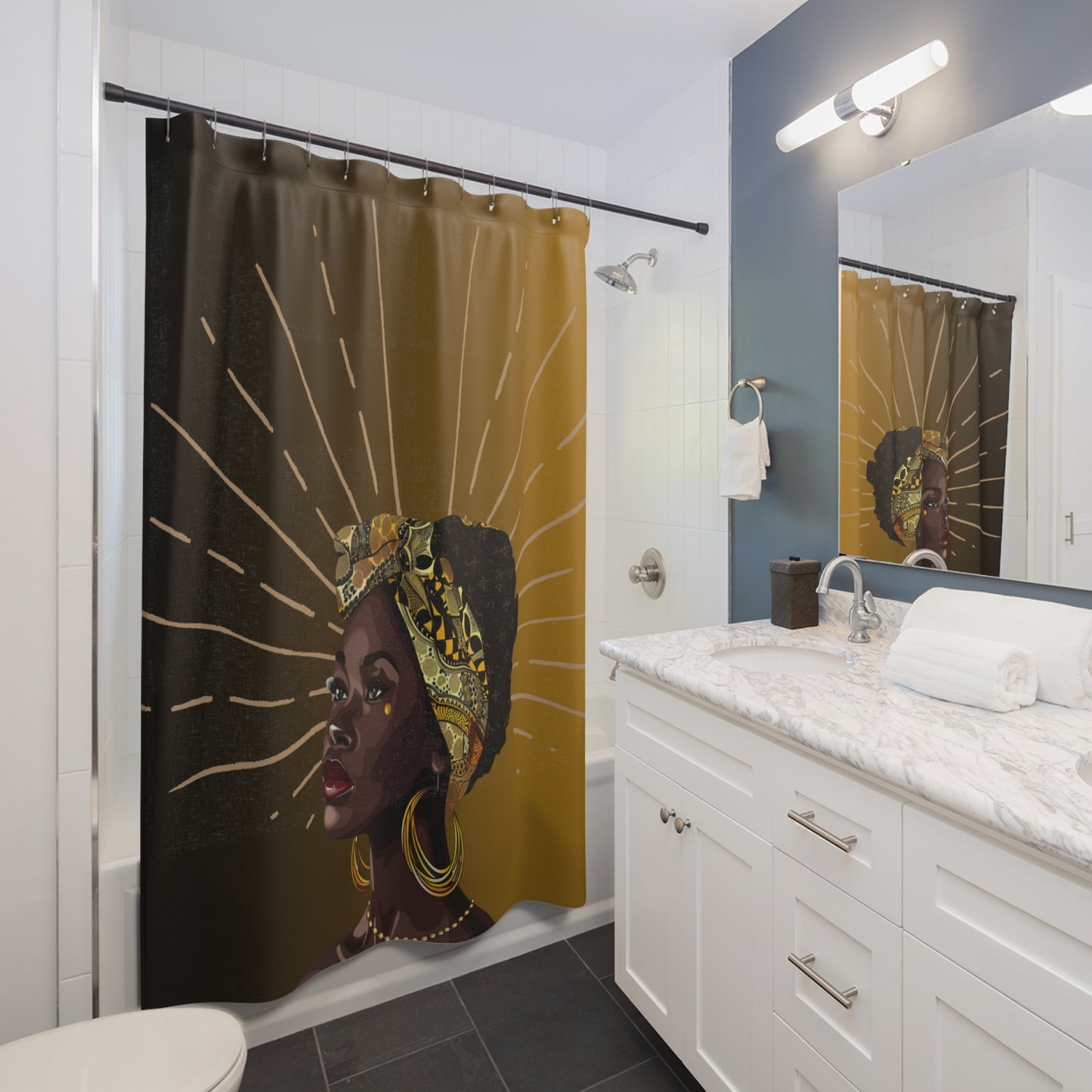 Queen Star Shower Curtain - Cultural Home Decor