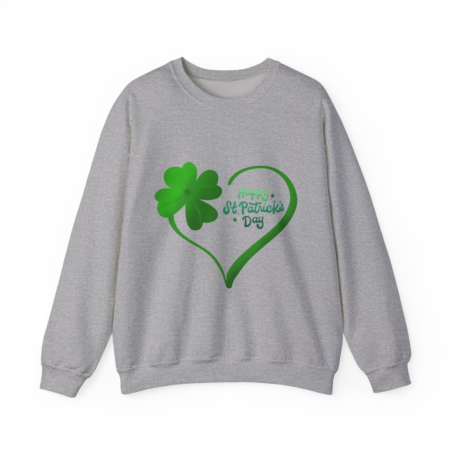 "Happy St. Patrick's Day" ribbon heart sweatshirt