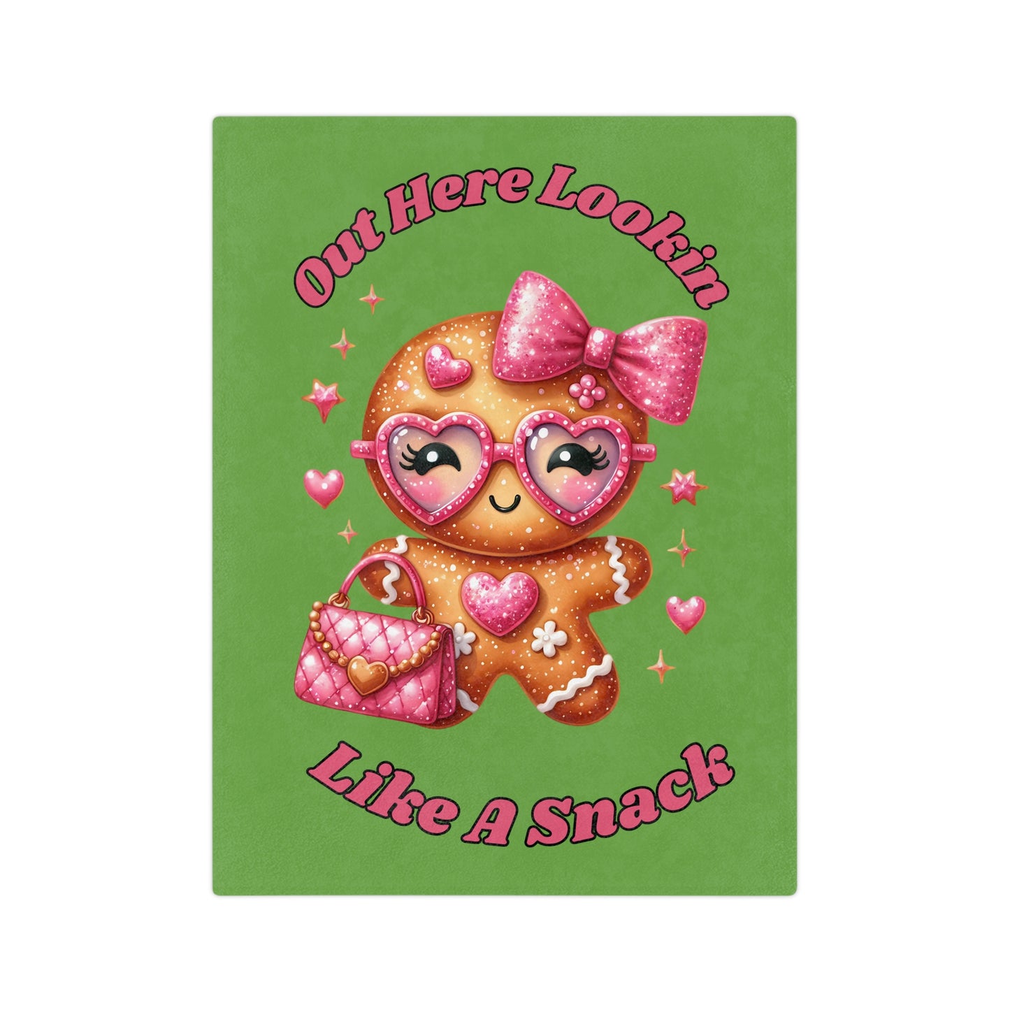 Lookin Like A Snack 1-Velveteen Microfiber Blanket (Lt Green)