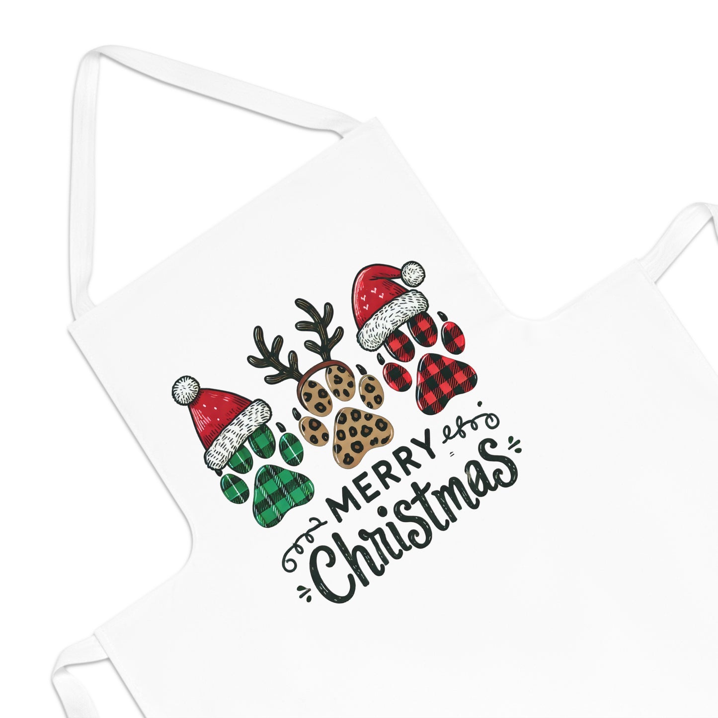 Merry Christmas Paws-White