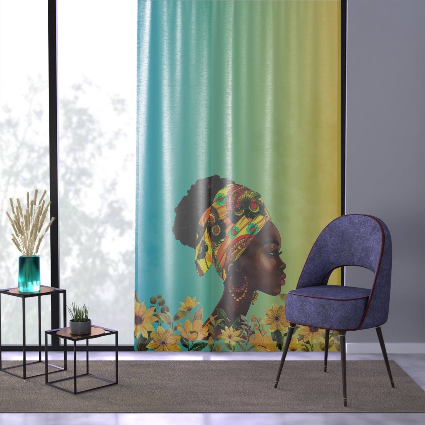 Queen Sunflower Window Curtain