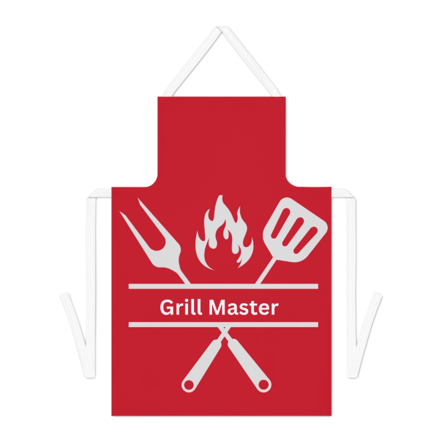 Grill Master Apron-Dk Red-White