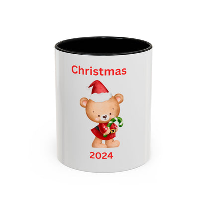 Bear with Stocking-Green Candy Cane