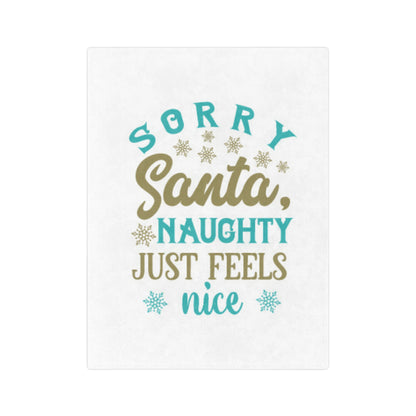 Naughty Feels Nice 1-Velveteen Microfiber Blanket (White)
