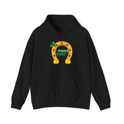 St. Patrick’s Horseshoe Hoodie - “I Pinch Back” Lucky Shamrock Sweatshirt