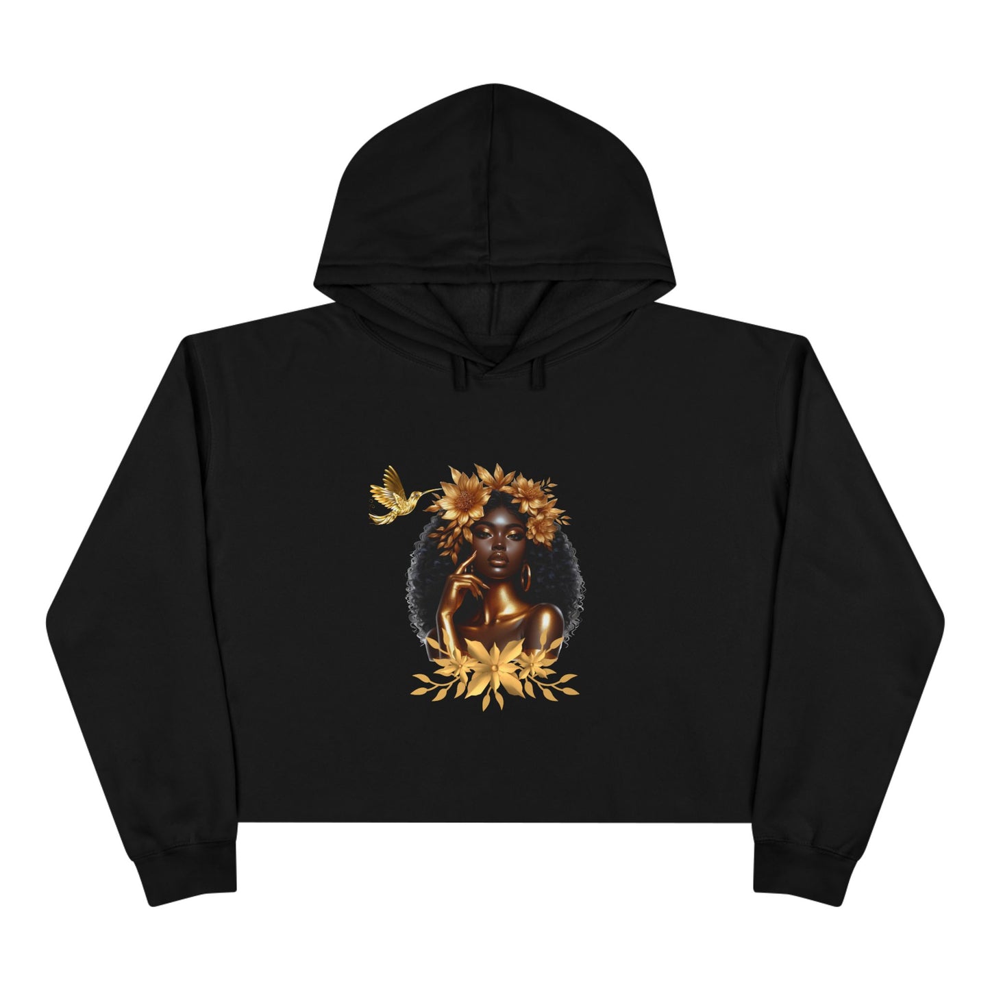 Queen Hummingbird Crop Hoodie