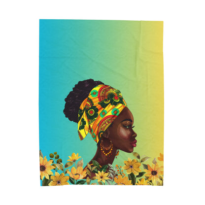 Yellow Flower-Velveteen Plush Blanket