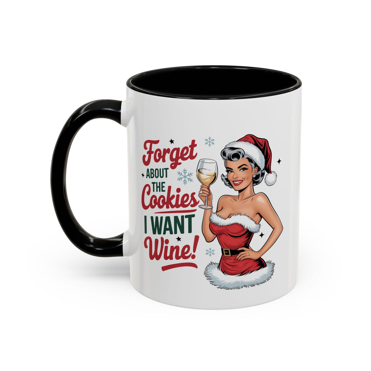 Forget About  The Cookies-Accent Coffee Mug (11, 15oz) (Black)