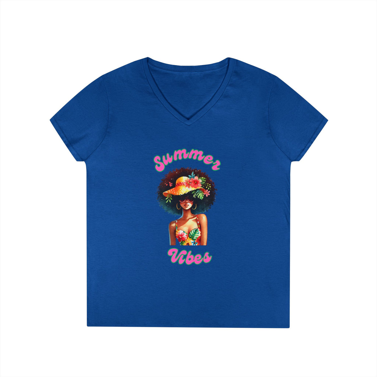 Ladies' Summer V-Neck T-Shirt 4