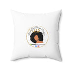 Silver-Spun Polyester Square Pillow