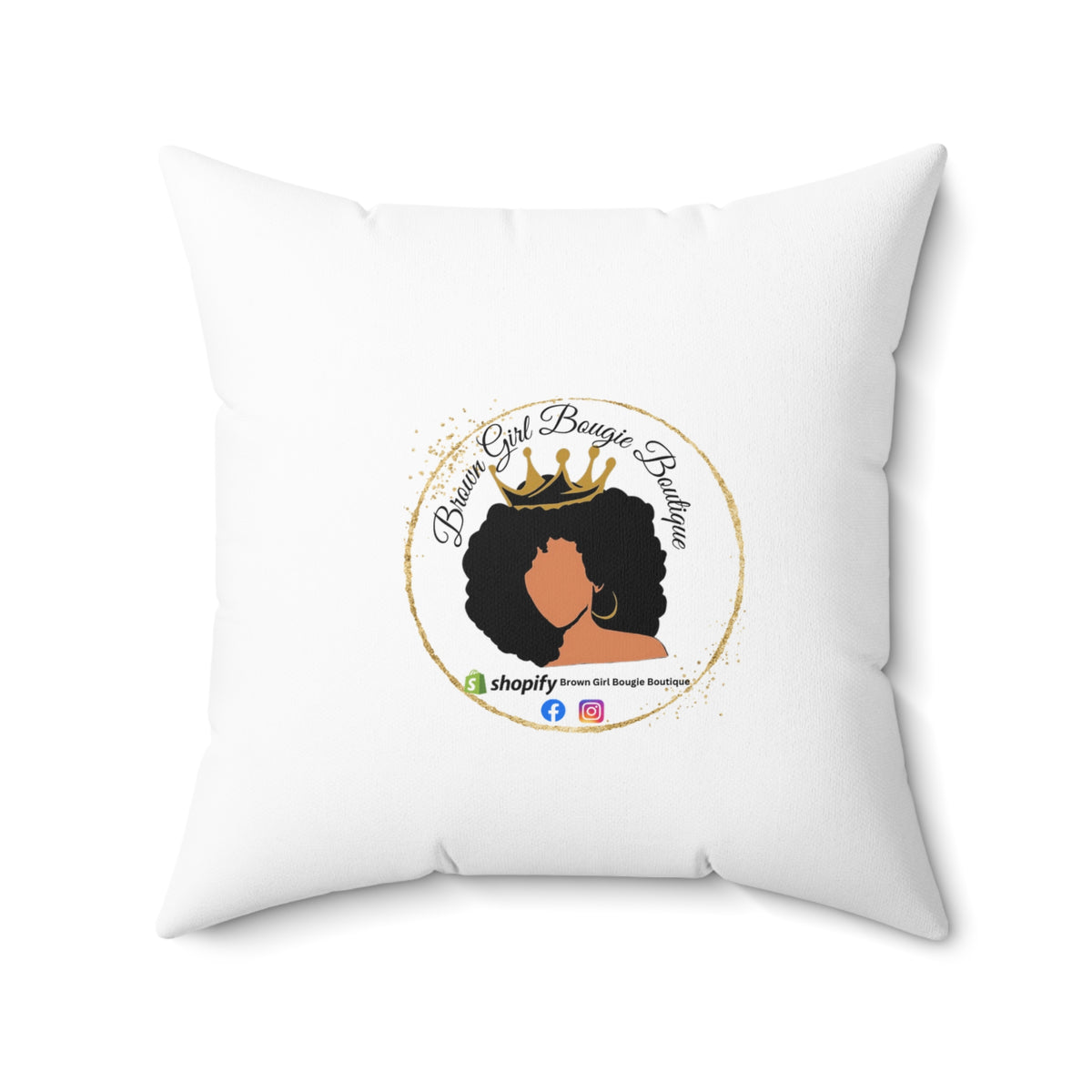 Silver-Spun Polyester Square Pillow