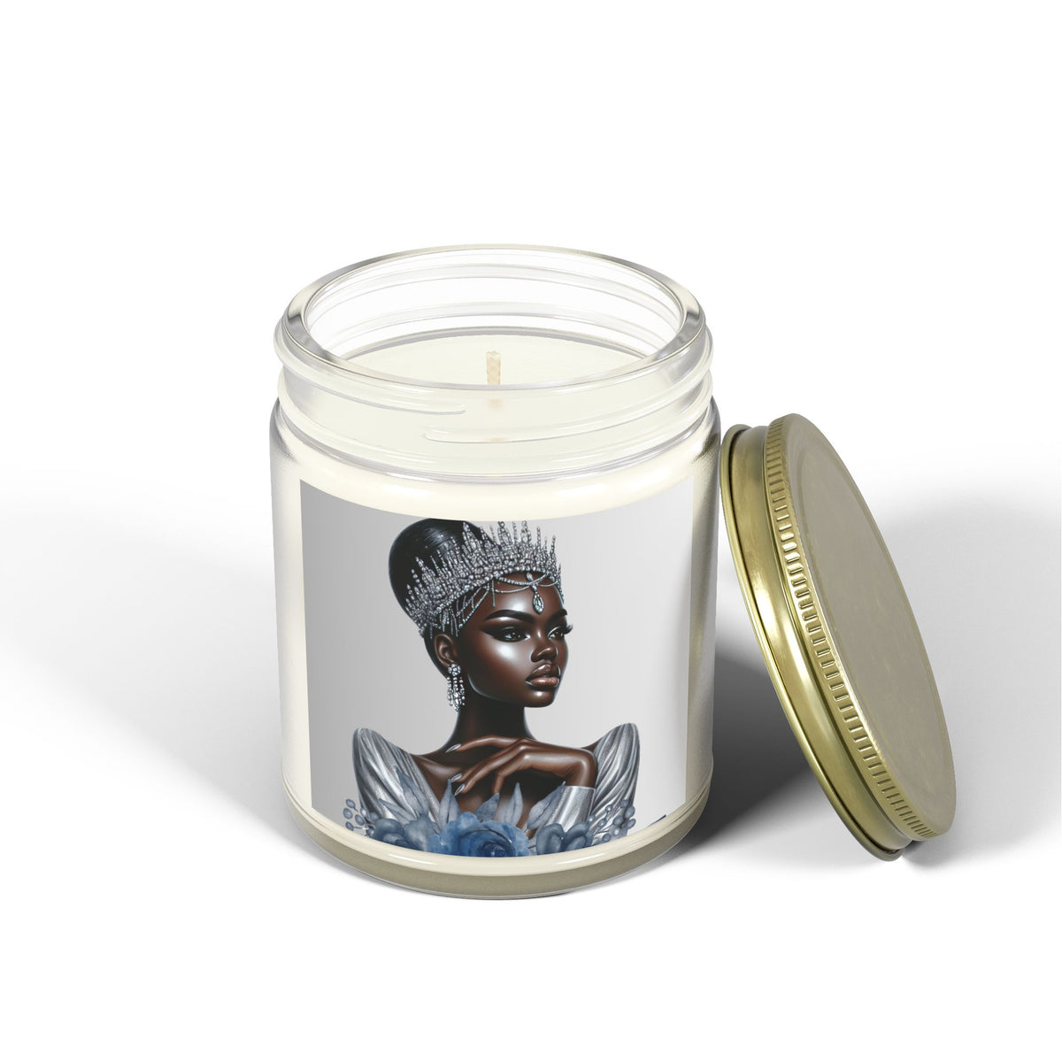 Silver-Scented Candles, Coconut Apricot Wax (4oz, 9oz)