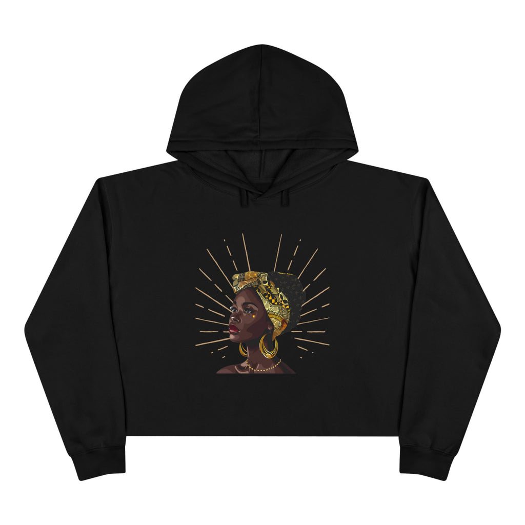 Queen Star Crop Hoodie