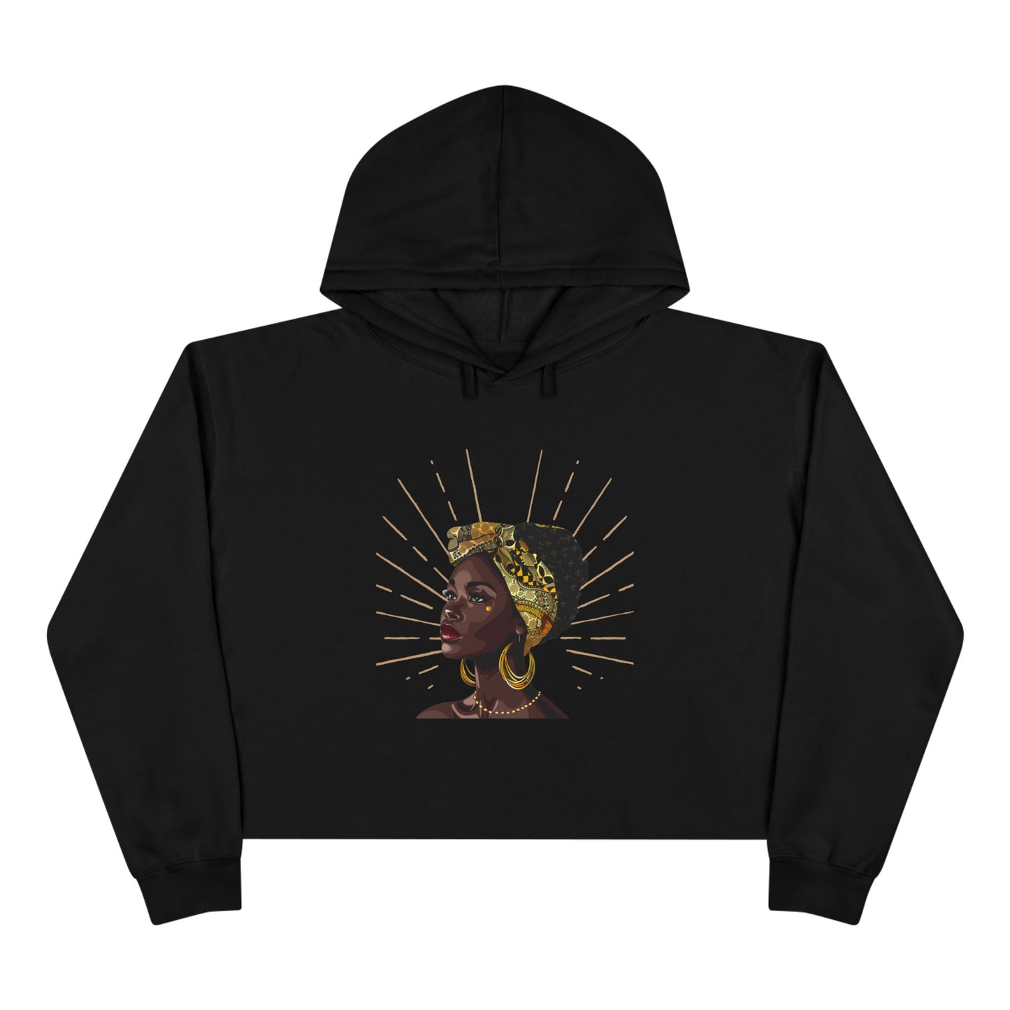 Queen Star Crop Hoodie