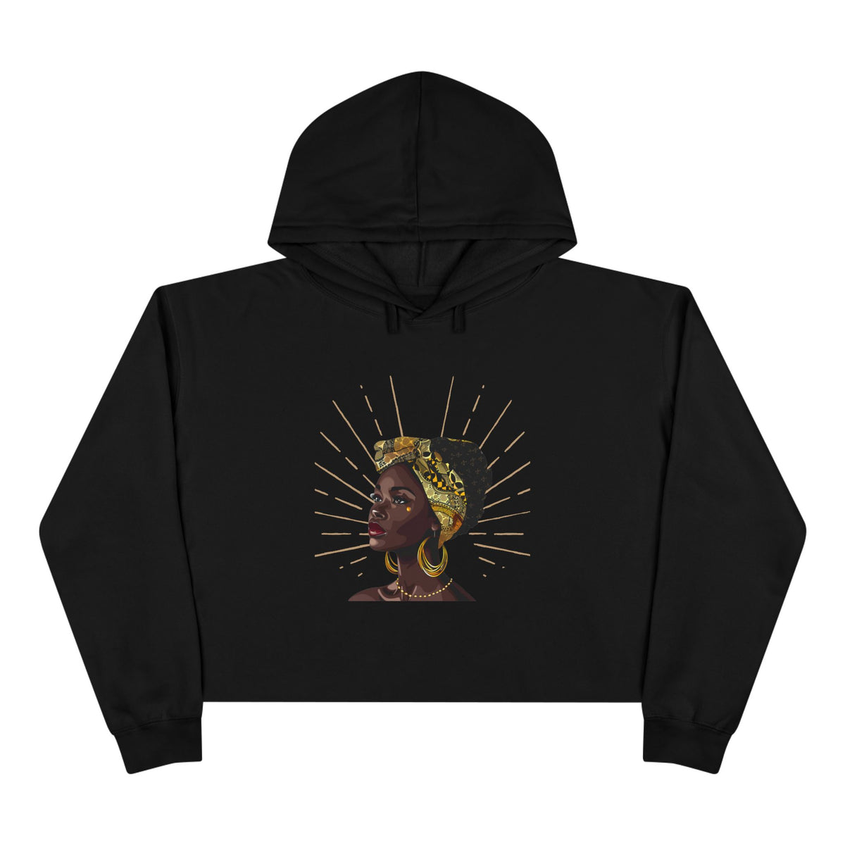 Queen Star Crop Hoodie