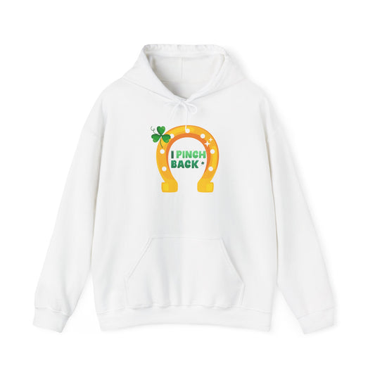 St. Patrick’s Horseshoe Hoodie - “I Pinch Back” Lucky Shamrock Sweatshirt
