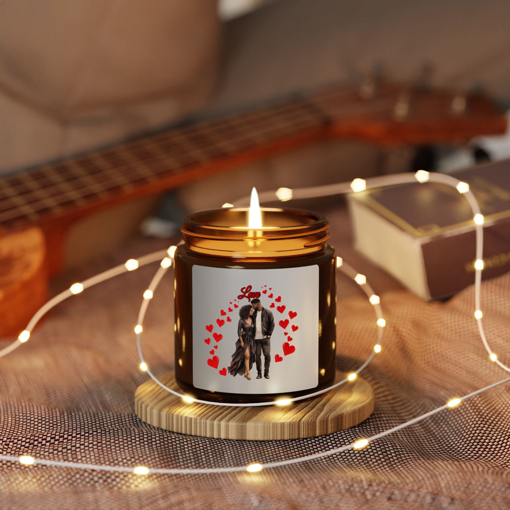 Love-Scented Soy Candle (Multi-Size, Amber Jar)