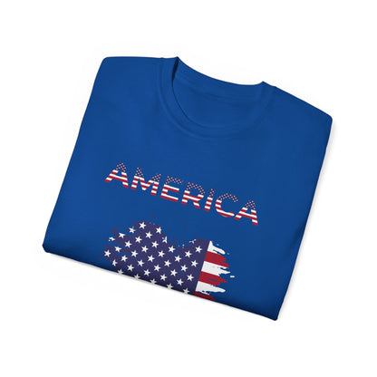 America Flag Heart T-Shirt — Patriotic 4th of July Tee