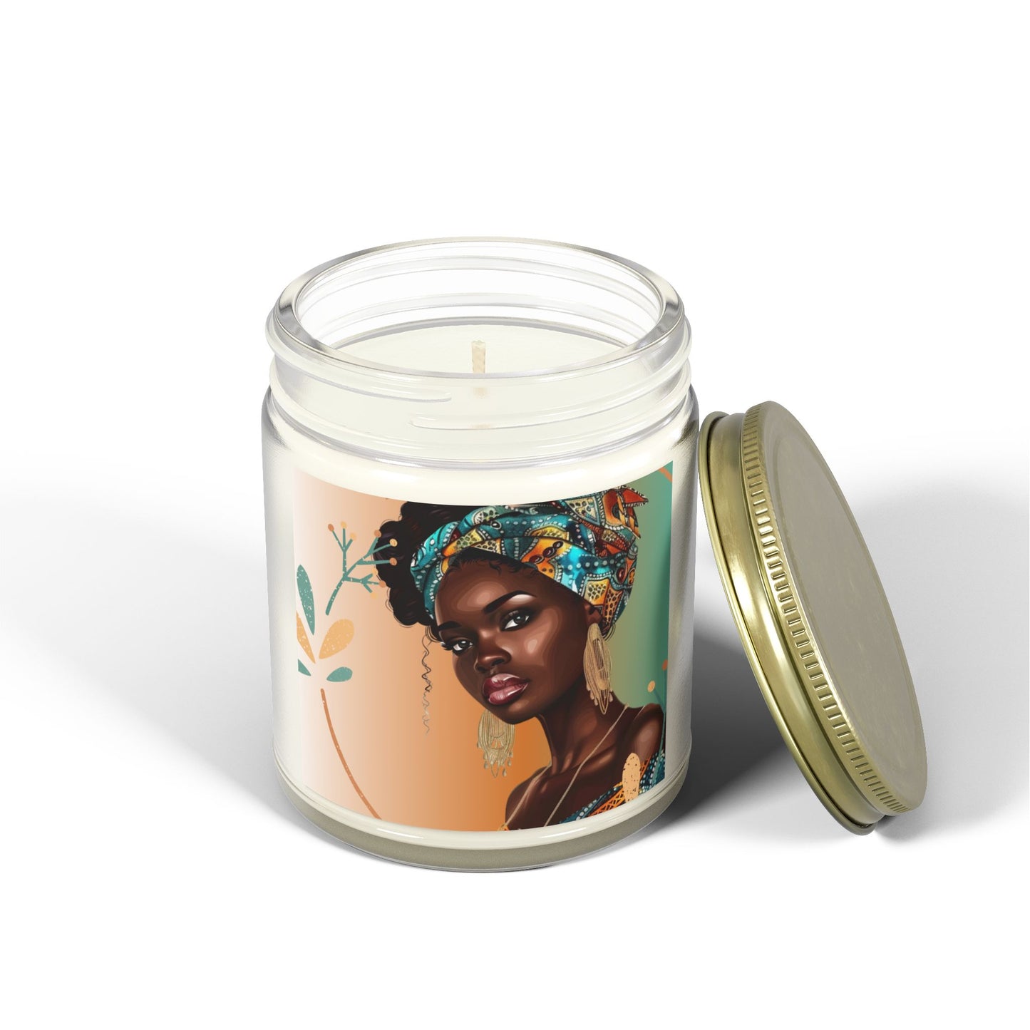 Teal-Scented Candles, Coconut Apricot Wax (4oz, 9oz)