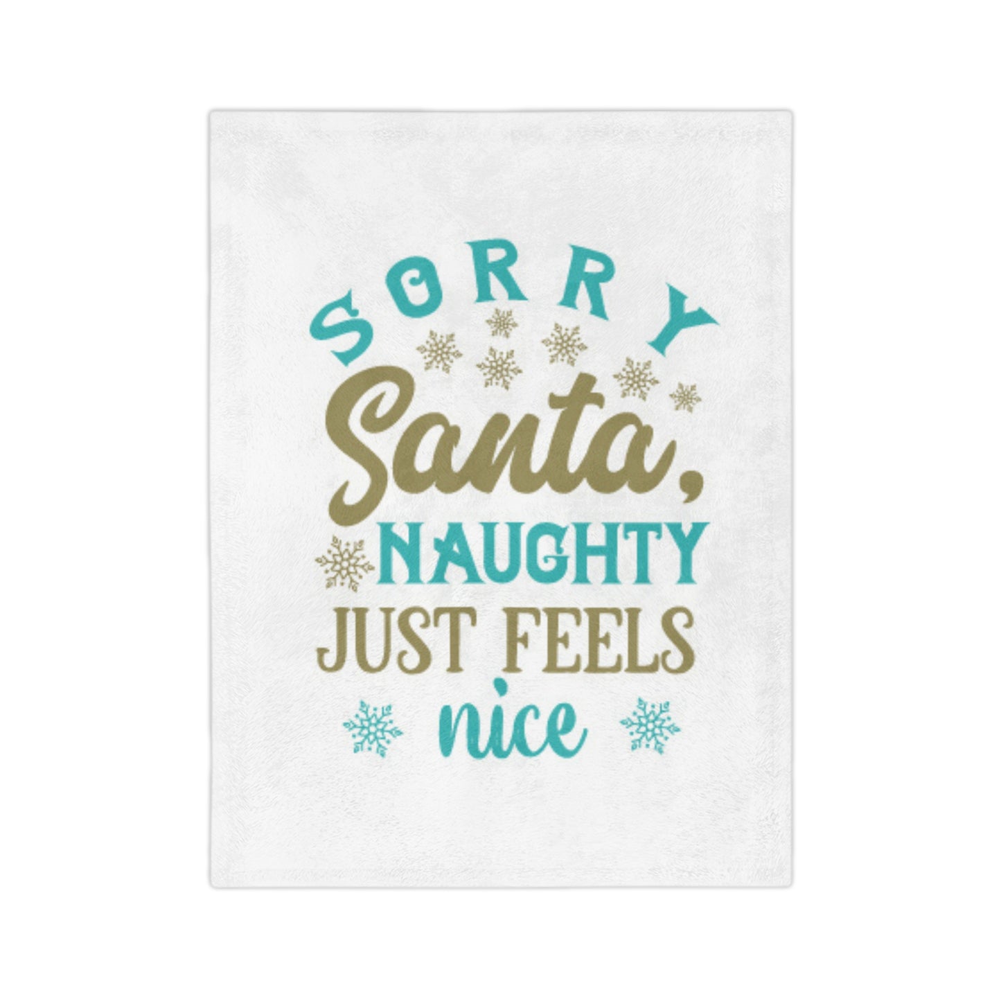 Naughty Feels Nice 1-Velveteen Microfiber Blanket (White)