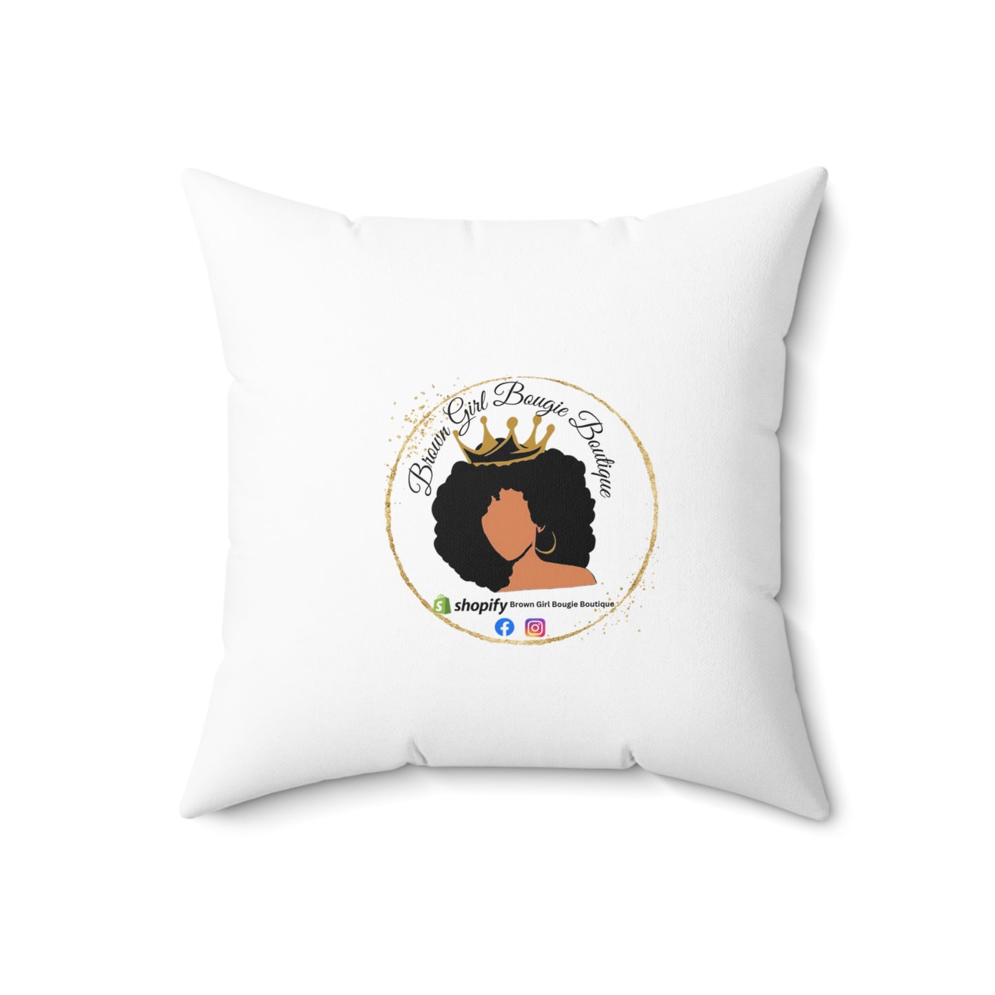 Silver-Spun Polyester Square Pillow