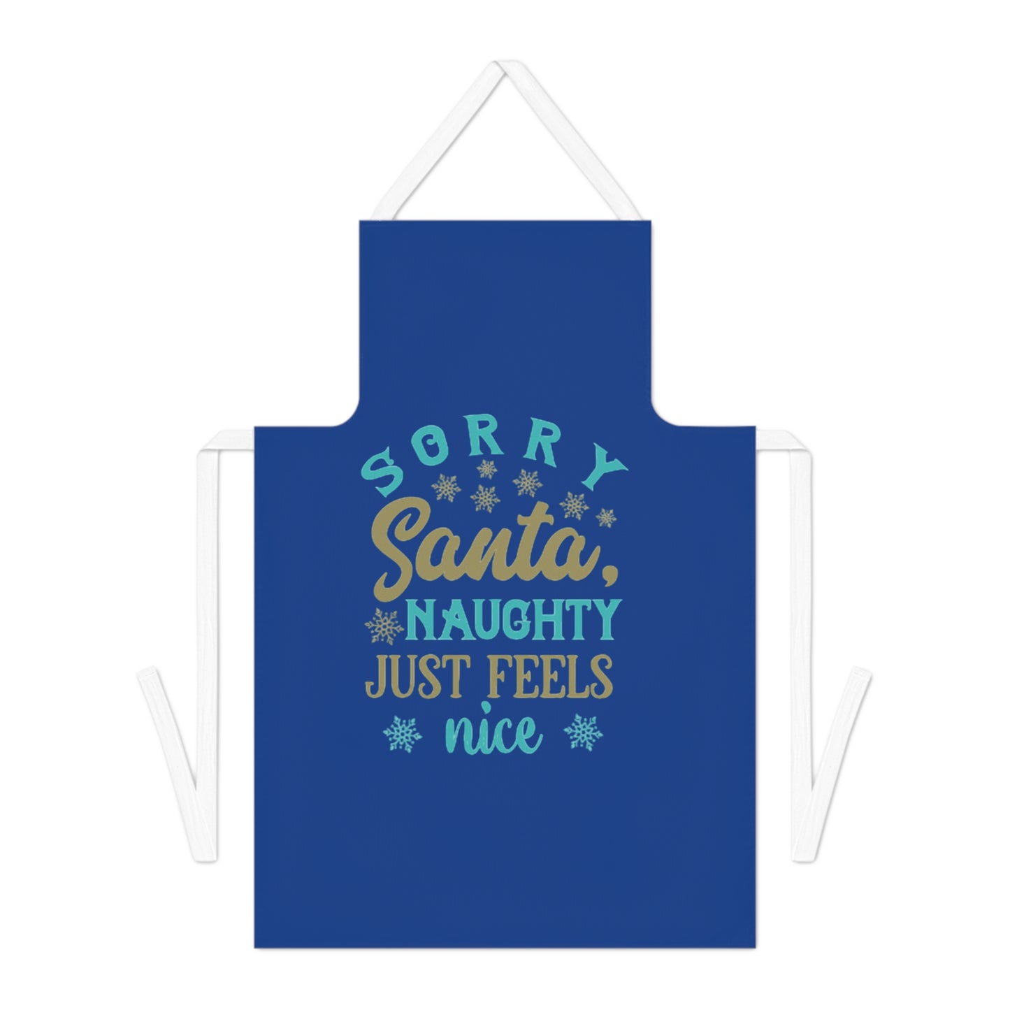 Naughty Feels Nice (Blue) Adult Apron (AOP) (Dk Blue)
