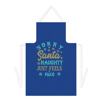 Naughty Feels Nice (Blue) Adult Apron (AOP) (Dk Blue)