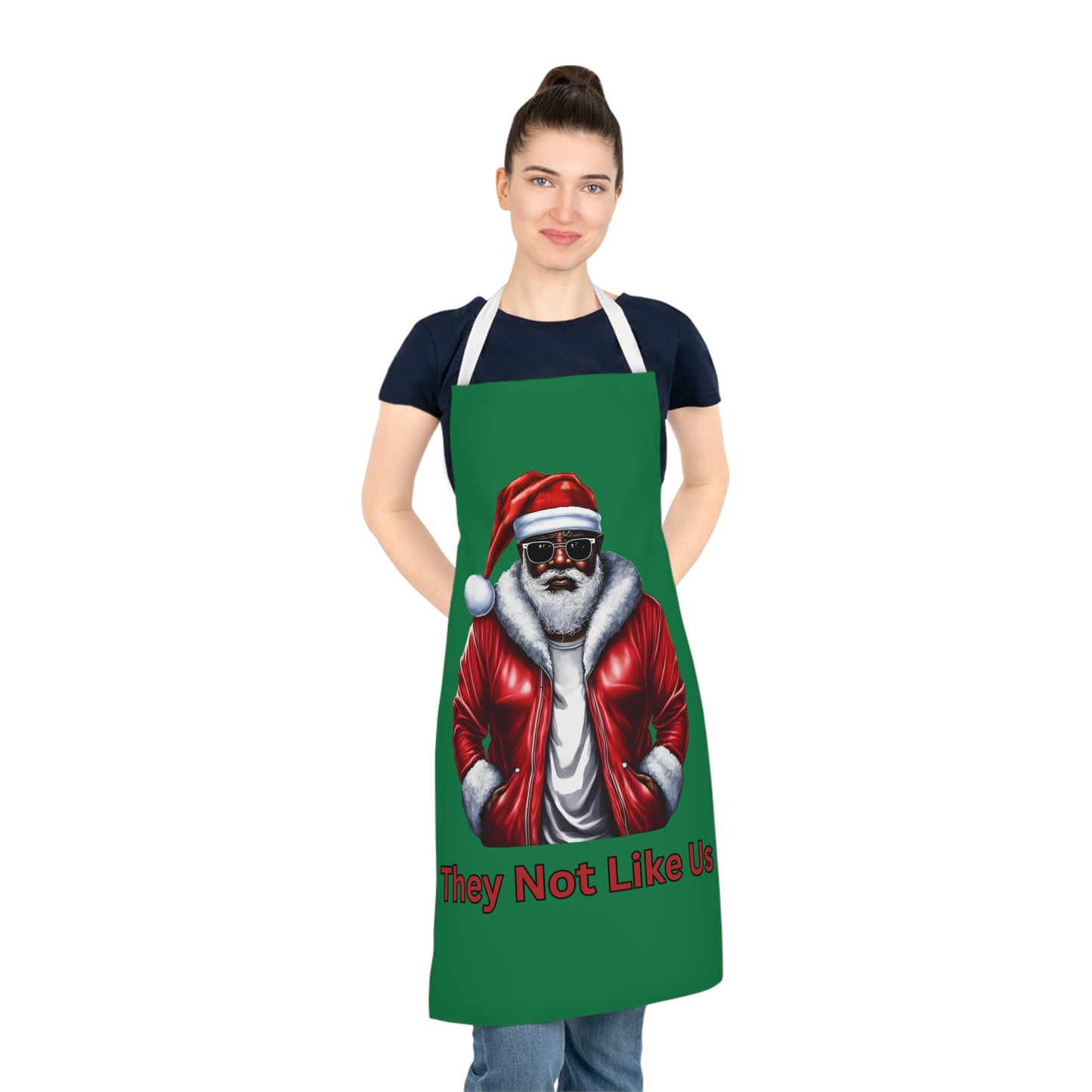 They Not Like Us-Adult Apron (AOP) (Dk Green)