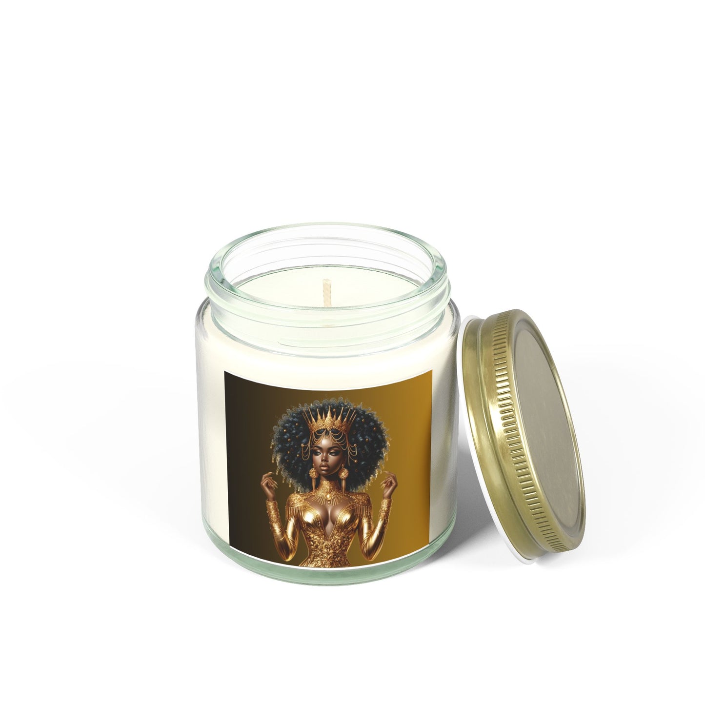 Golden Goddess-Scented Candles, Coconut Apricot Wax (4oz, 9oz)