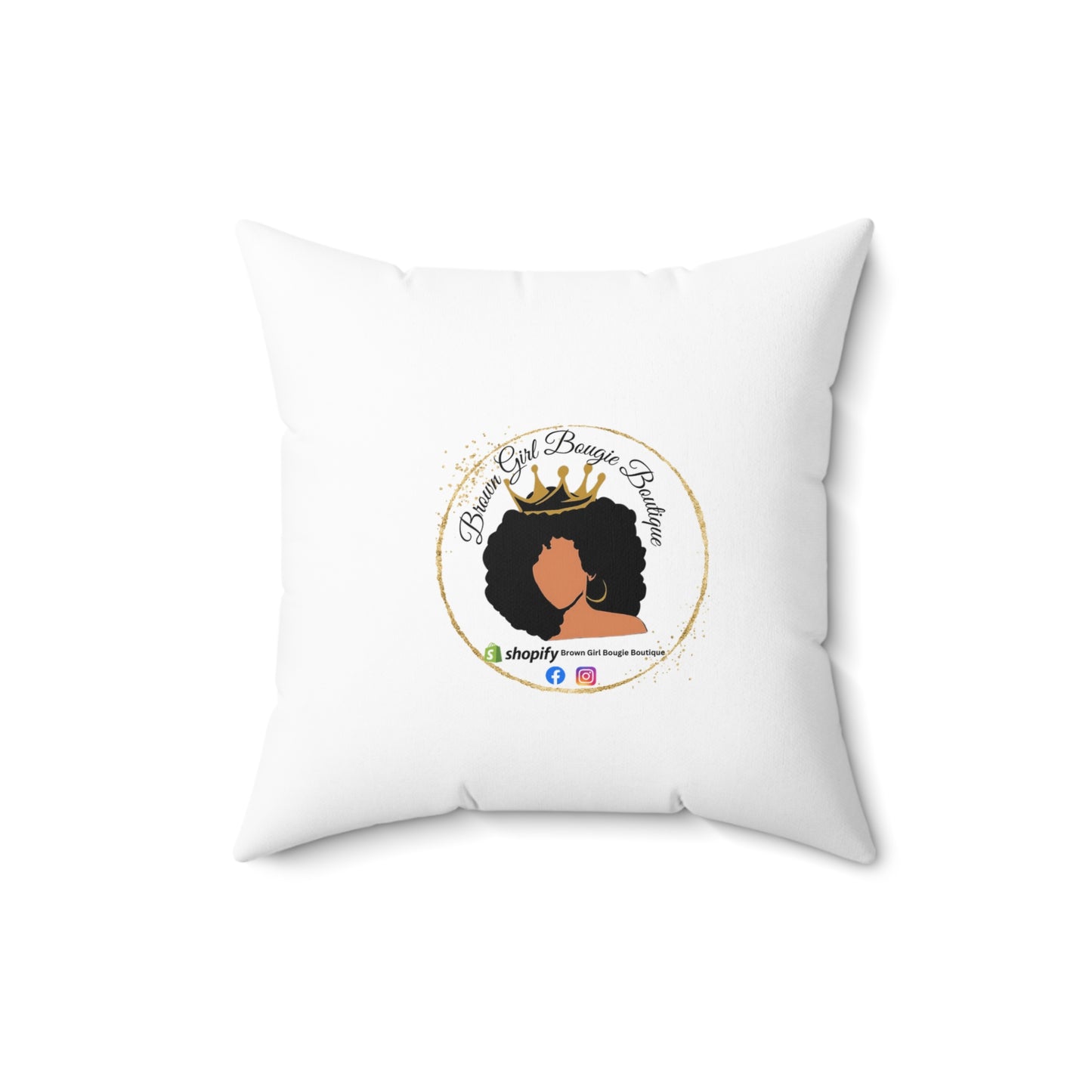 Silver-Spun Polyester Square Pillow